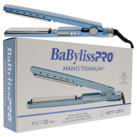 Nano Titanium Digital Ionic Flat Iron - BNT4091TUC by BaBylissPRO 1.25 Inch